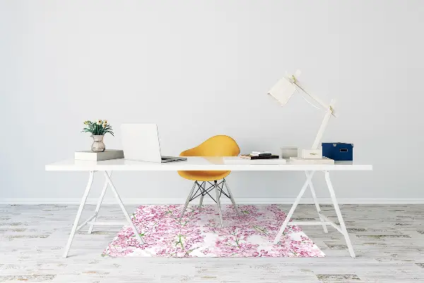Tappeto per sedia con ruote Fiori Lilla