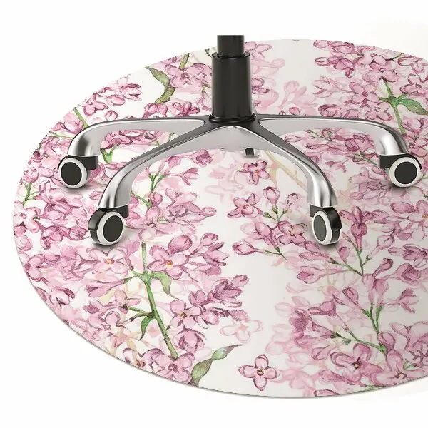 Tappeto per sedia con ruote Fiori Lilla