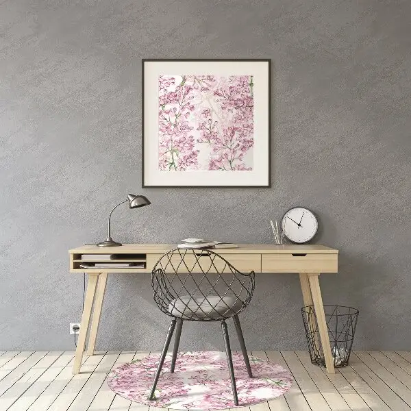 Tappeto per sedia con ruote Fiori Lilla