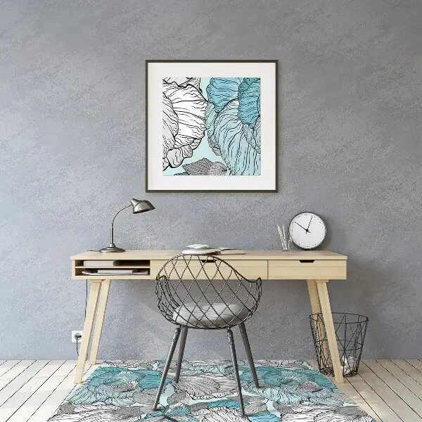 Tappeto per sedia con ruote Doodle Fiori
