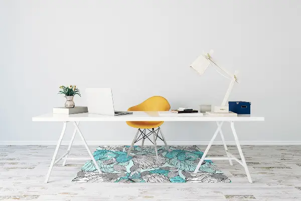 Tappeto per sedia con ruote Doodle Fiori