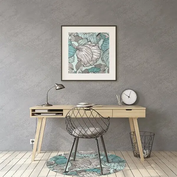 Tappeto per sedia con ruote Doodle Fiori