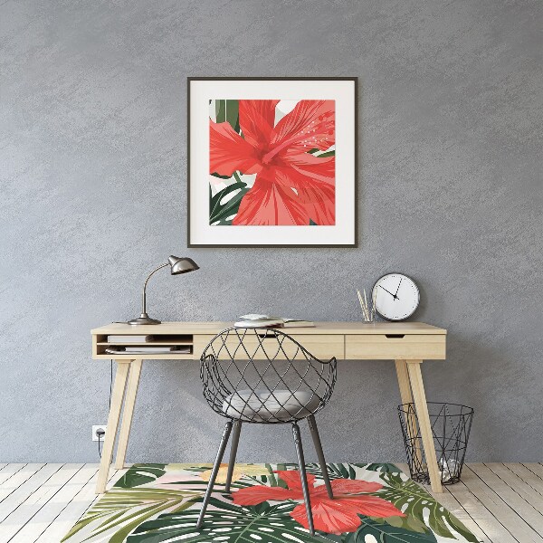 Tappeto per sedia con ruote Isola Hawaiana