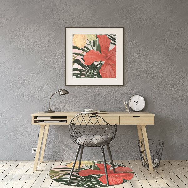 Tappeto per sedia con ruote Isola Hawaiana