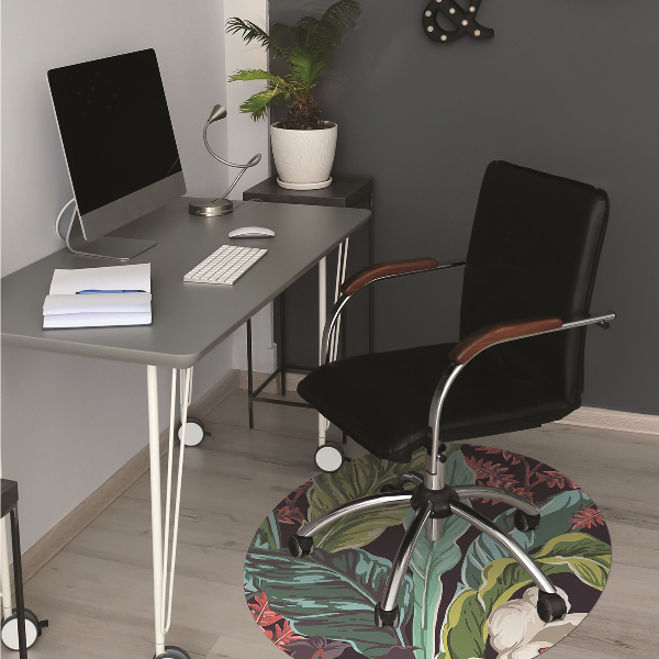 Tappeto per sedia con ruote Floreale