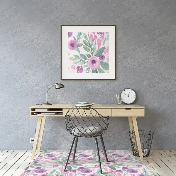 Tappeto per sedia con ruote Pattern Floreale