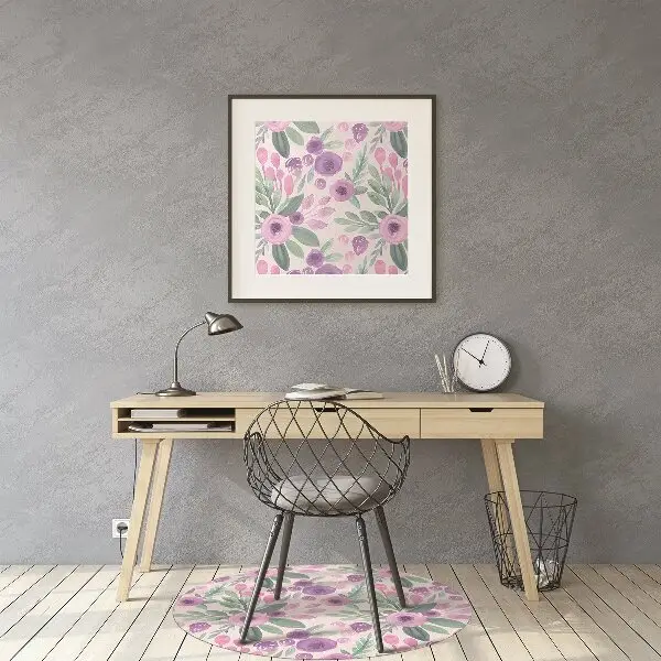 Tappeto per sedia con ruote Pattern Floreale