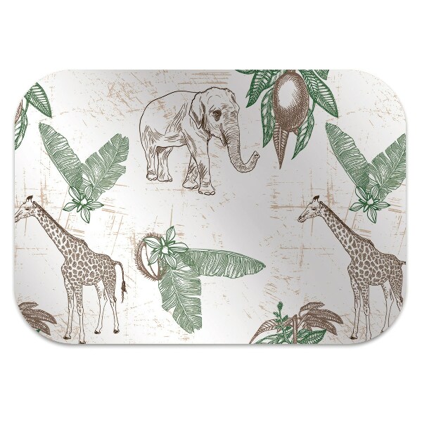 Tappeto salvapavimento Giraffe Ed Elefanti