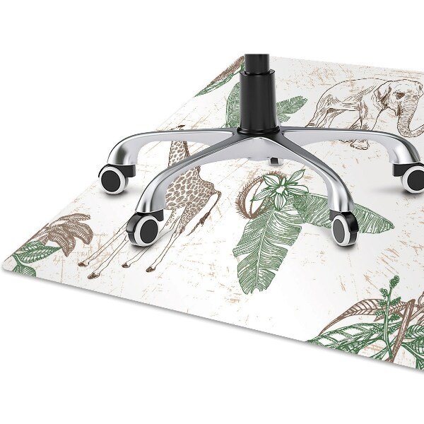 Tappeto salvapavimento Giraffe Ed Elefanti