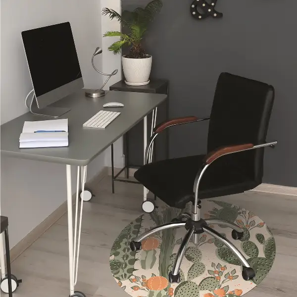 Tappeto sedia ufficio Cactus Arancione