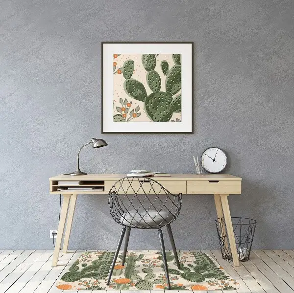 Tappeto sedia ufficio Cactus Arancione