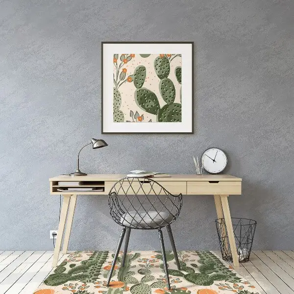 Tappeto sedia ufficio Cactus Arancione