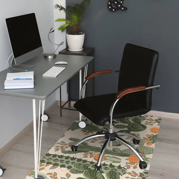 Tappeto sedia ufficio Cactus Arancione