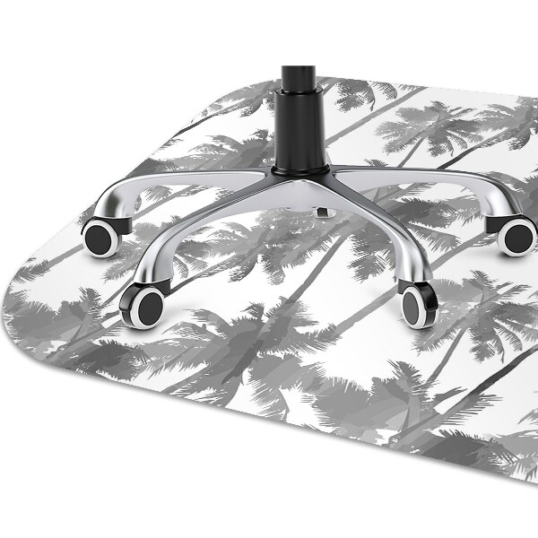 Tappeto per sedia con ruote Palme Grigie
