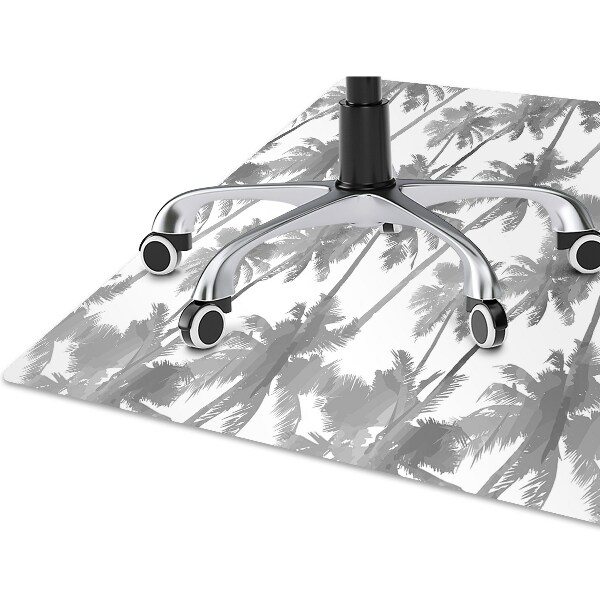 Tappeto per sedia con ruote Palme Grigie