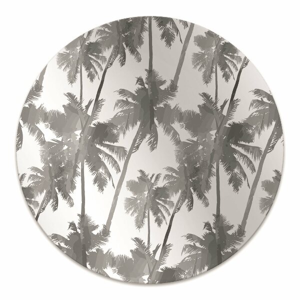 Tappeto per sedia con ruote Palme Grigie