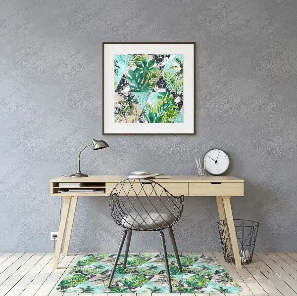 Tappeto per sedia con ruote Pattern Di Palme