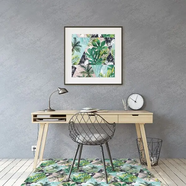 Tappeto per sedia con ruote Pattern Di Palme