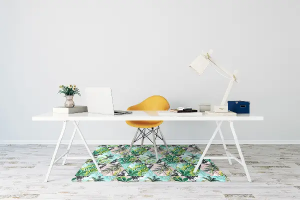 Tappeto per sedia con ruote Pattern Di Palme