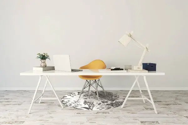 Tappeto per sedia con ruote Giardino Bianco E Nero