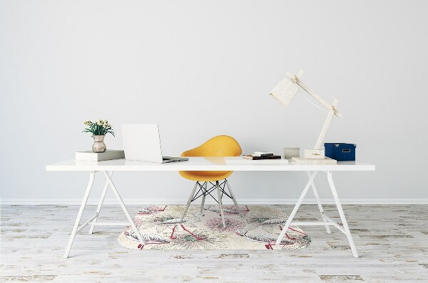 Tappeto per sedia con ruote Flaming Rosa