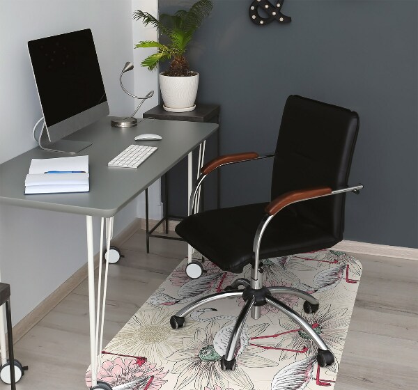 Tappeto per sedia con ruote Flaming Rosa