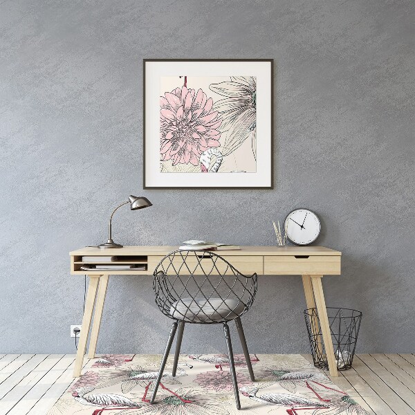 Tappeto per sedia con ruote Flaming Rosa