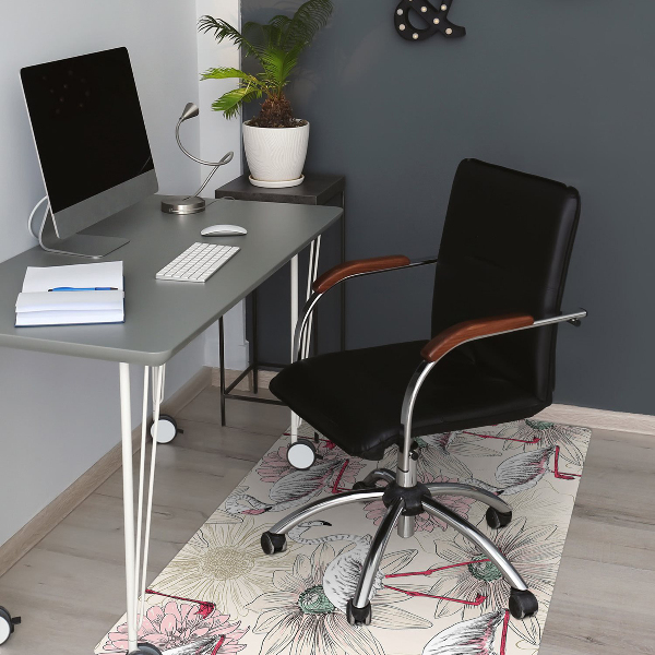 Tappeto per sedia con ruote Flaming Rosa