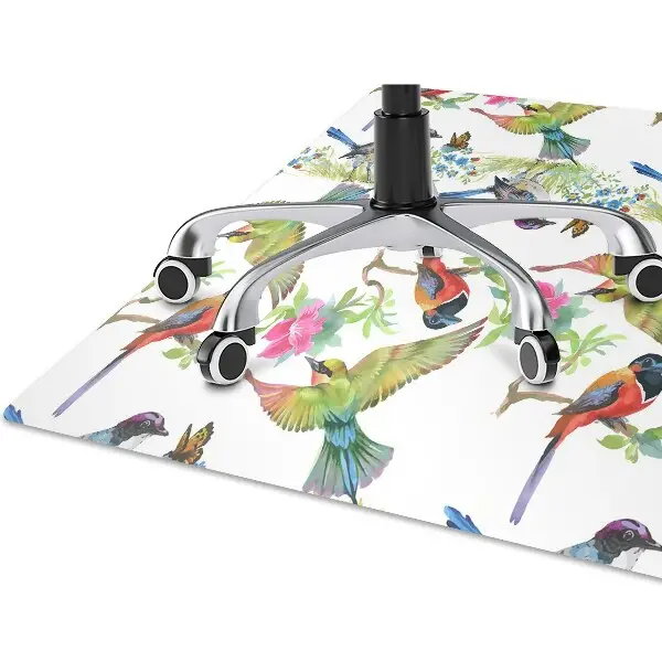 Tappeto per sedia con ruote Uccelli Colorati