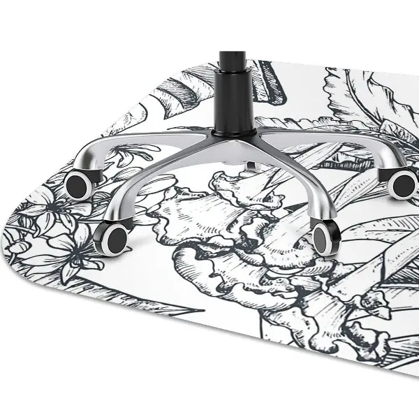 Tappeto per sedia con ruote Uccelli Disegnati