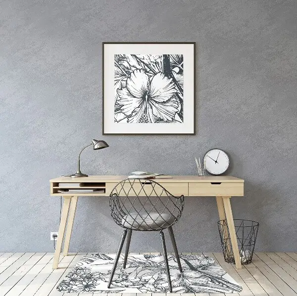 Tappeto per sedia con ruote Uccelli Disegnati