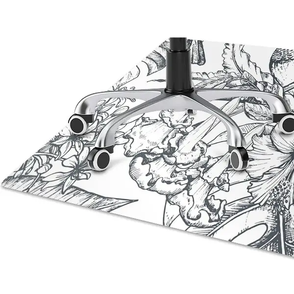 Tappeto per sedia con ruote Uccelli Disegnati