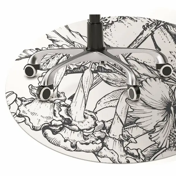 Tappeto per sedia con ruote Uccelli Disegnati
