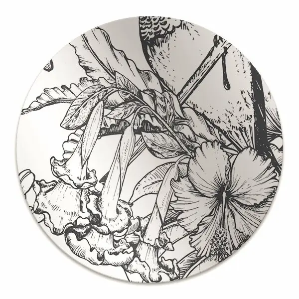 Tappeto per sedia con ruote Uccelli Disegnati