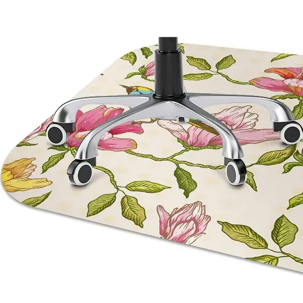 Tappeto per sedia con ruote Fiori E Uccelli