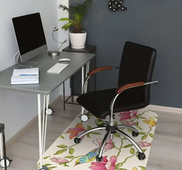 Tappeto per sedia con ruote Fiori E Uccelli