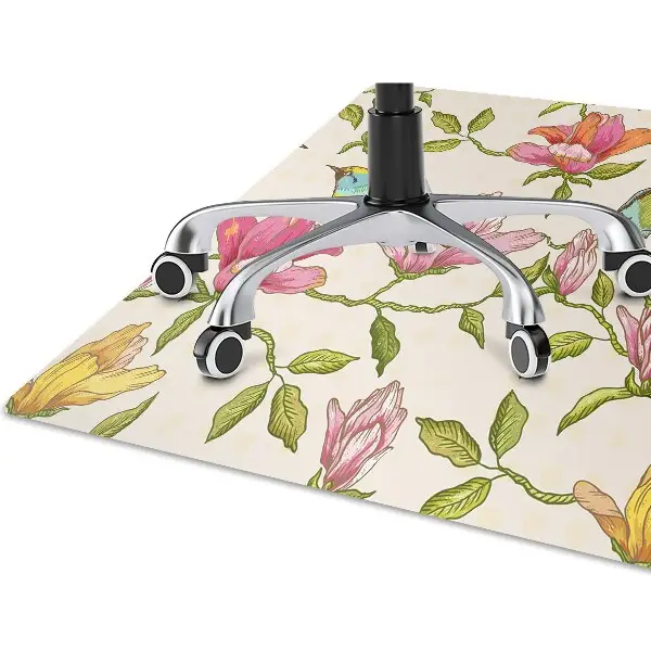 Tappeto per sedia con ruote Fiori E Uccelli