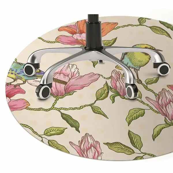 Tappeto per sedia con ruote Fiori E Uccelli