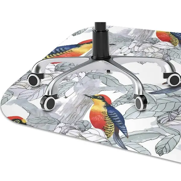 Tappeto per sedia con ruote Uccelli Dipinti