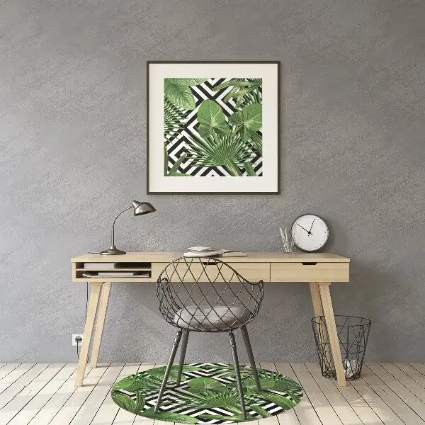 Tappeto sedia ufficio Foglie Geometriche