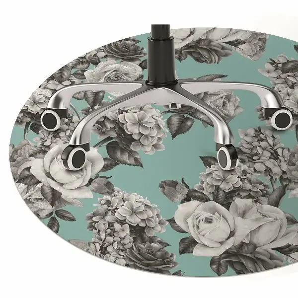Tappeto salvapavimento Rose In Bianco E Nero