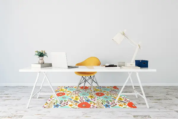 Tappeto per sedia con ruote Fiori Di Prato