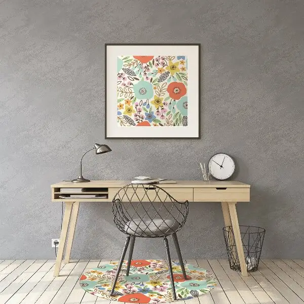 Tappeto per sedia con ruote Fiori Di Prato