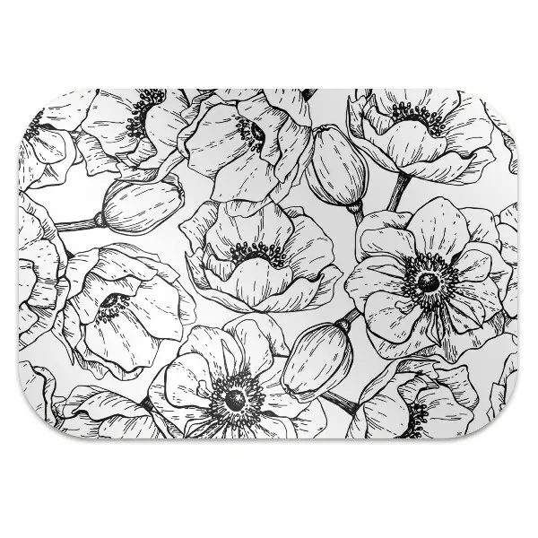 Tappeto per sedia con ruote Floreale