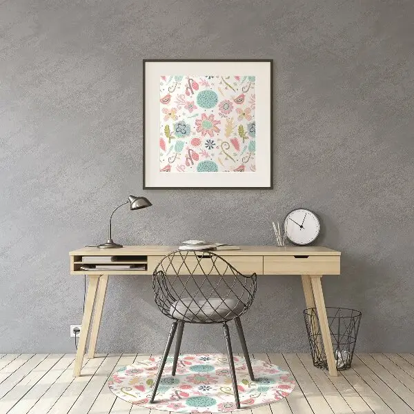 Tappeto per sedia con ruote Motivi Colorati