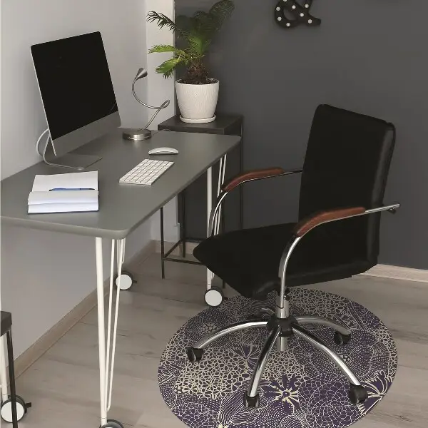 Tappeto per sedia con ruote Motivo Blu