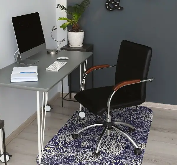 Tappeto per sedia con ruote Motivo Blu