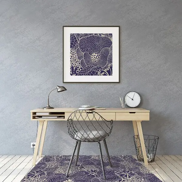 Tappeto per sedia con ruote Motivo Blu