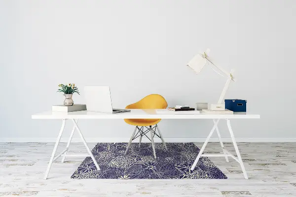 Tappeto per sedia con ruote Motivo Blu