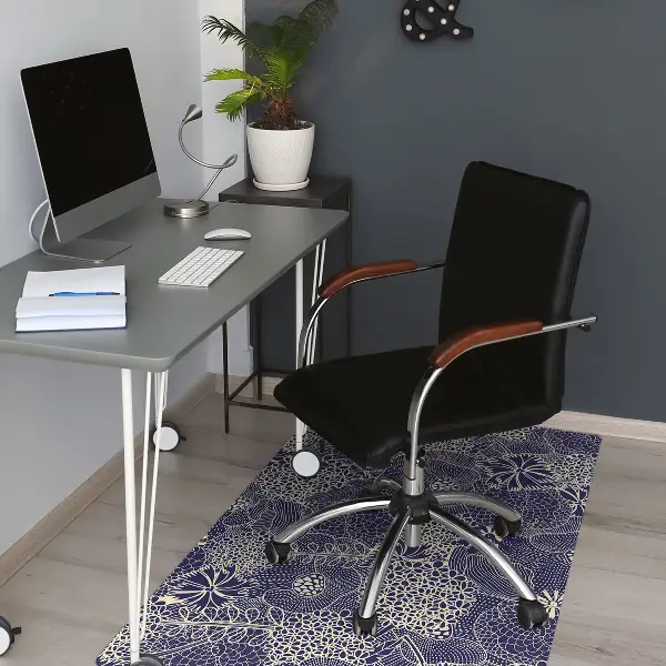 Tappeto per sedia con ruote Motivo Blu